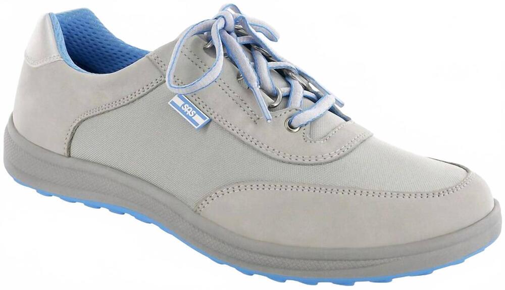 NEW SAS women's sporty lace up sneaker in silver